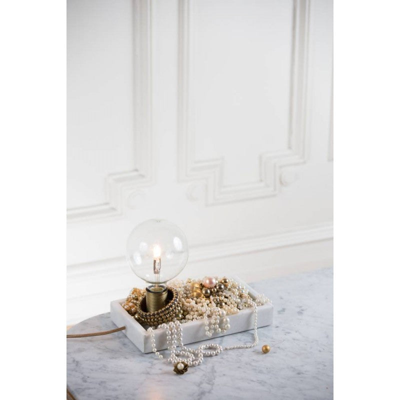 greige Marble Tray Lamp - Watt & Veke