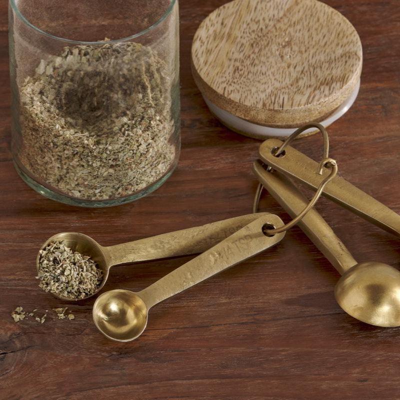Greige Measuring Spoon Set - Brushed Gold