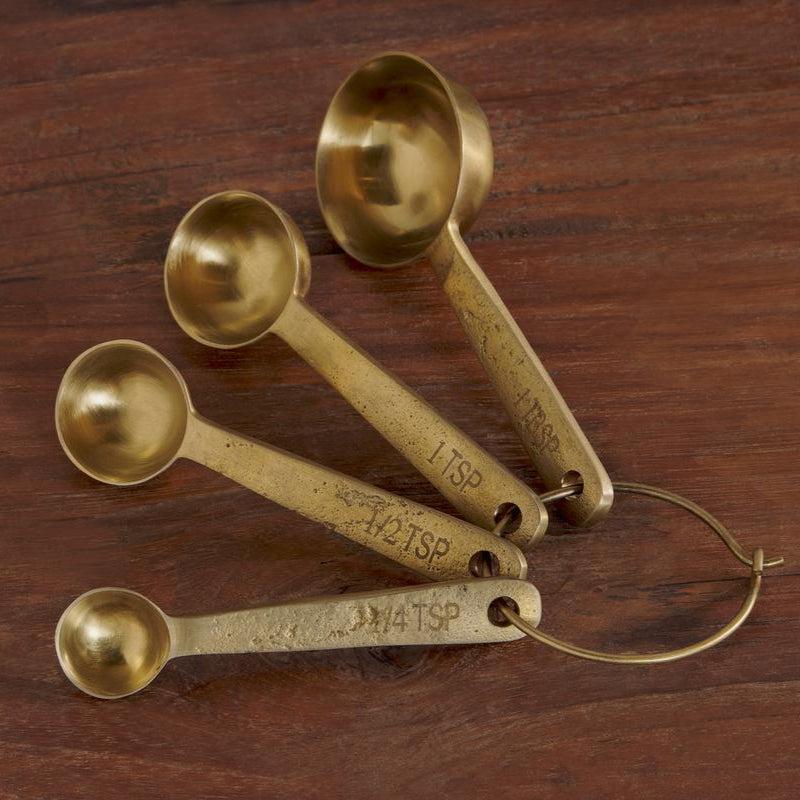 Greige Measuring Spoon Set - Brushed Gold