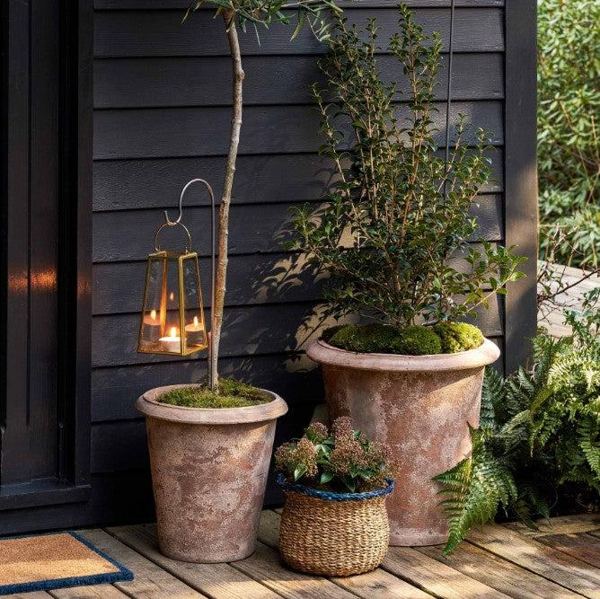 Greige Metal Hook For Lantern