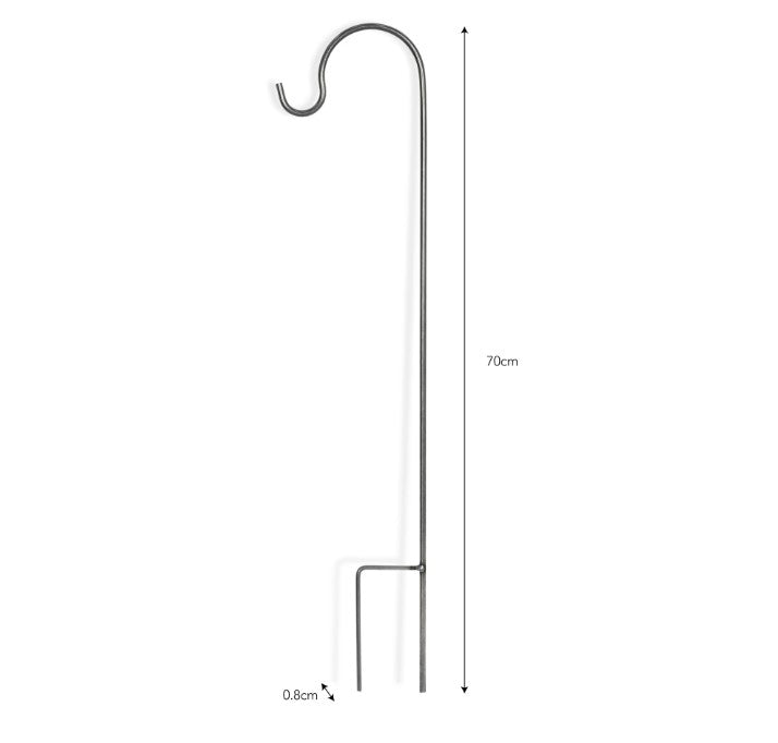 Greige Metal Hook For Lantern