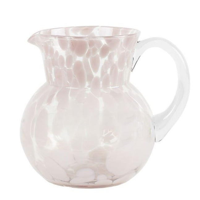 greige Milano Glass Jug - Soft Pink or Pale Ochre