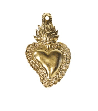 greige Mini Ardent Heart - Gold - Boncoeurs