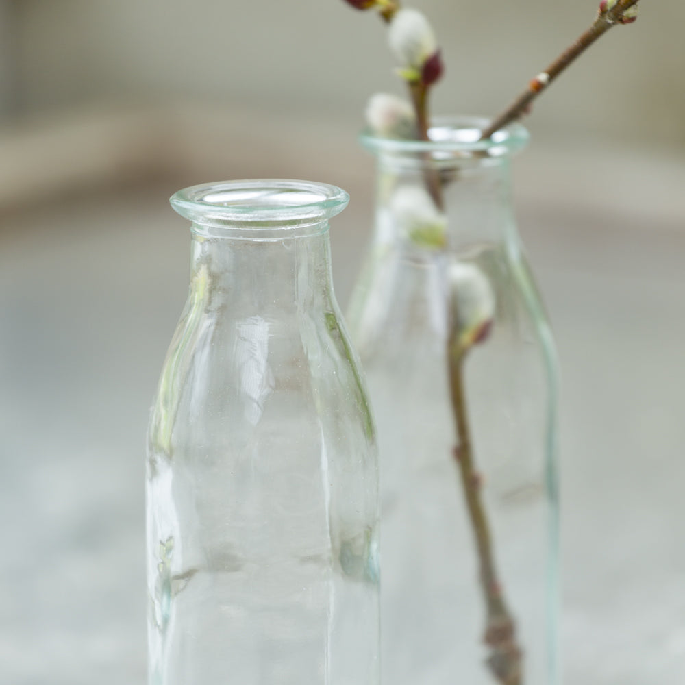 Greige Mini Glass Bottle - Set Of Six