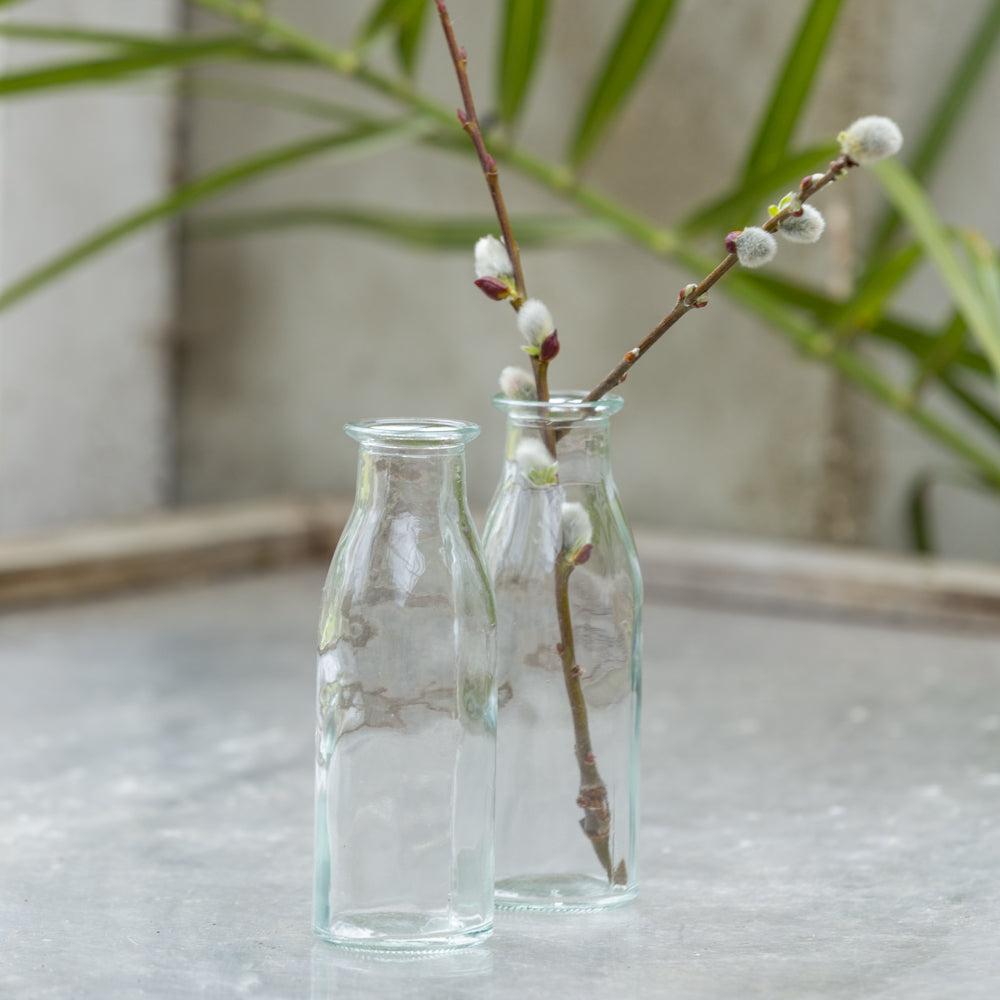 greige Mini Glass Bottle - Set of Six