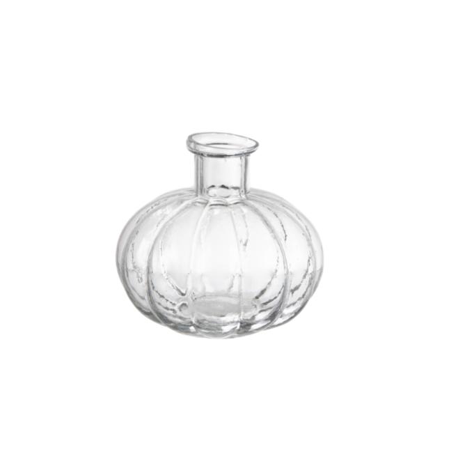 Greige Mini Pumpkin Shape Glass Vase - Two Sizes