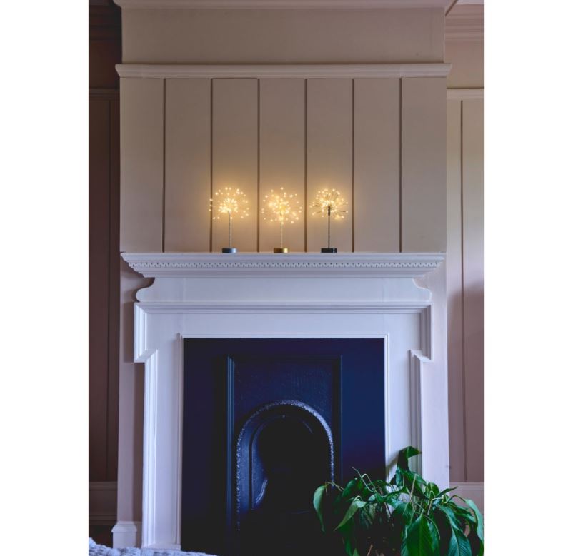 Greige Mini Table StarBurst LED Star - Black