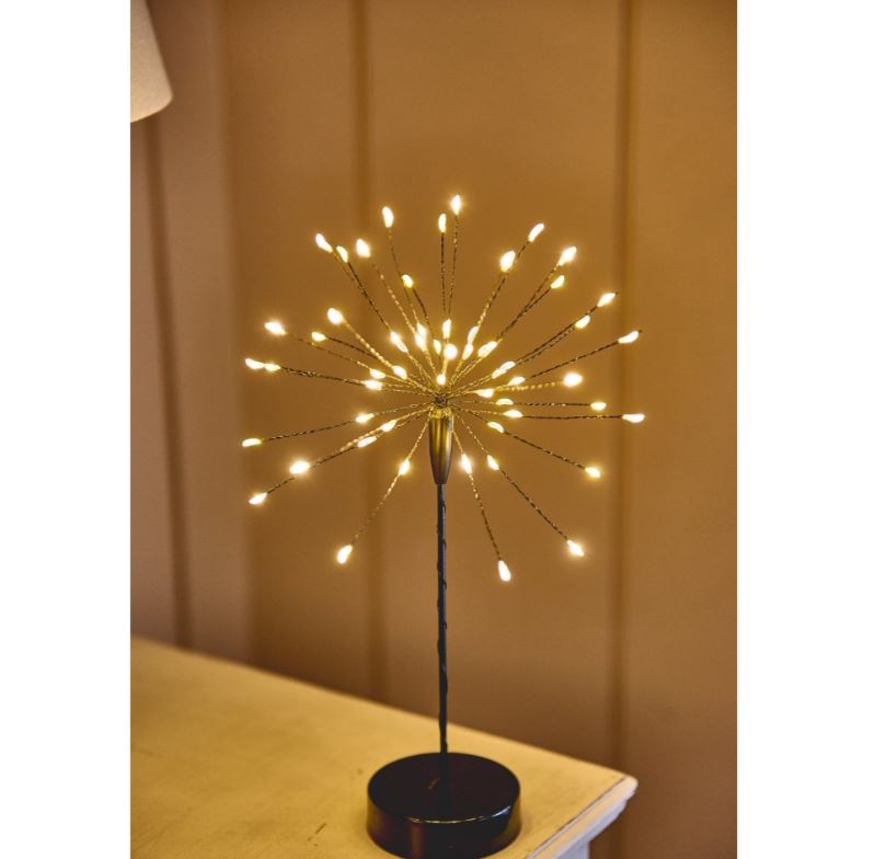 Greige Mini Table StarBurst LED Star - Black