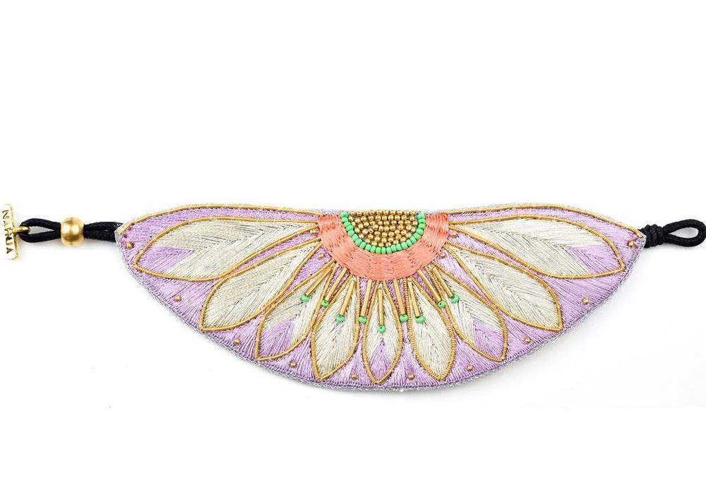 Greige Nahua Apache Bracelet - Mauve