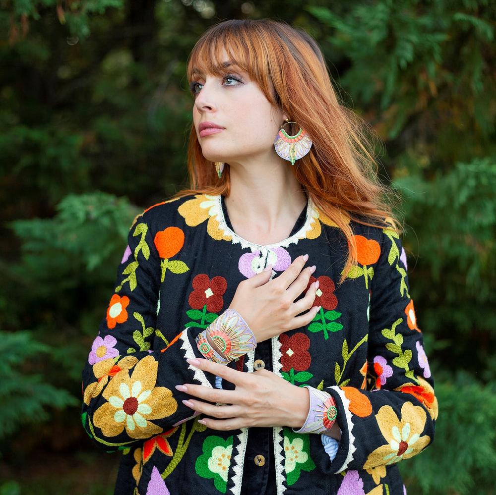 Greige Nahua Apache Bracelet - Mauve