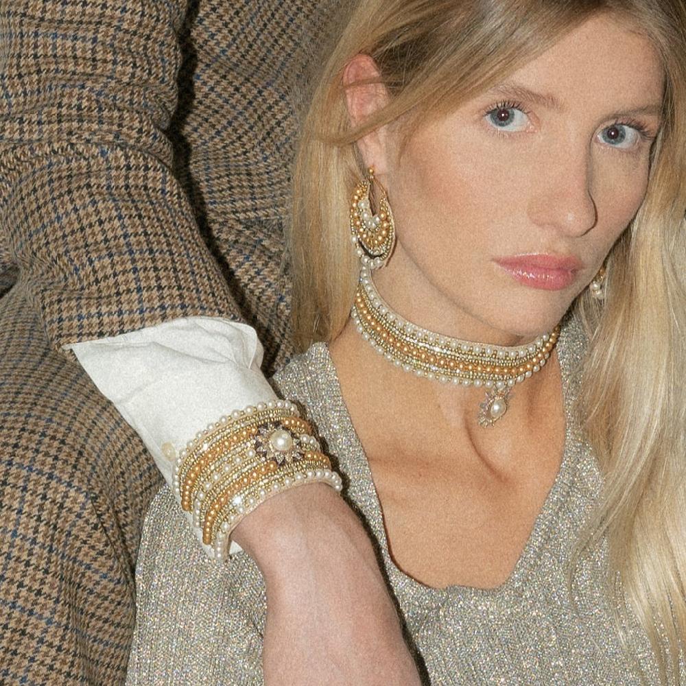 Greige Nahua Sunny Earrings - Gold