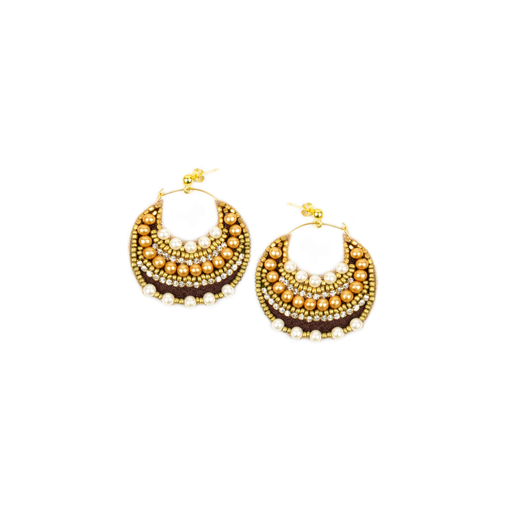 greige Nahua Sunny Earrings - Gold