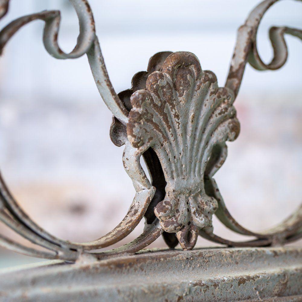 Greige Narrow Rustic Metal Candelabra