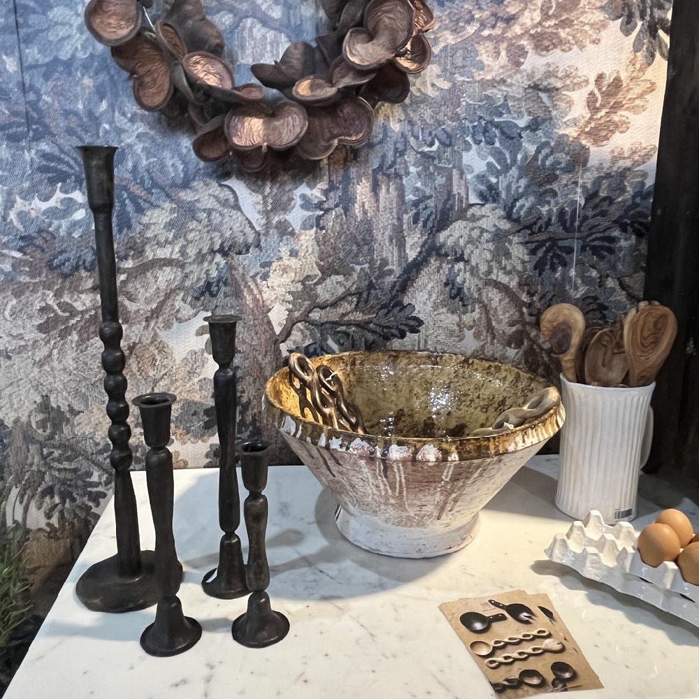 Greige Nicolette Iron Candle Holder - 50cm