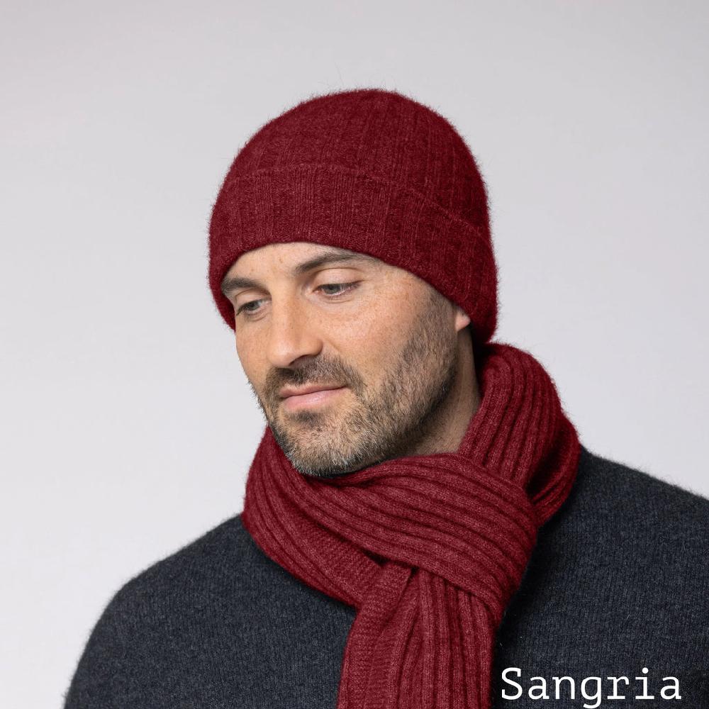 greige Noble Wilde Possum Merino Rib Beanie