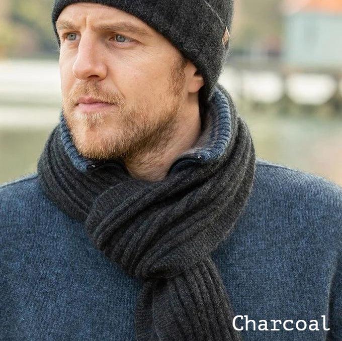 Greige Noble Wilde Possum Merino Rib Scarf