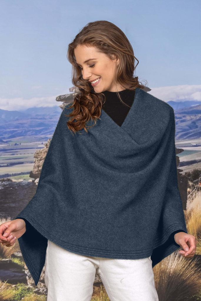 greige Noble Wilde Wrap Up Cape Poncho