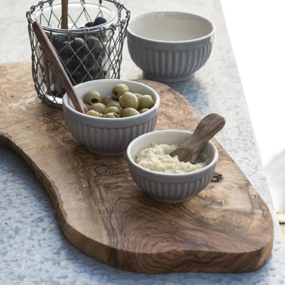 greige Olive Wood Cutting Board