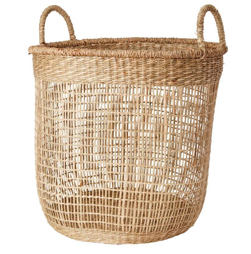Greige Openweave Seagrass Baskets