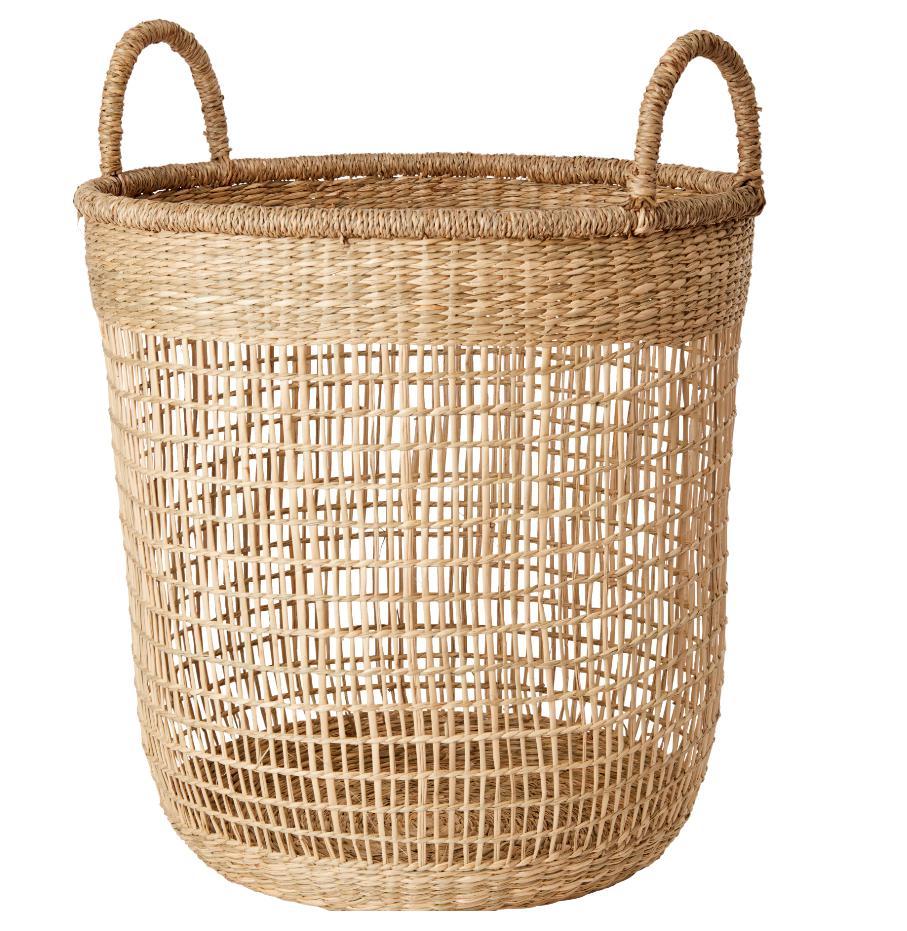 Greige Openweave Seagrass Baskets