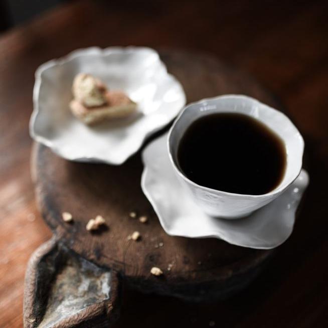 greige Organic Cup and Saucer