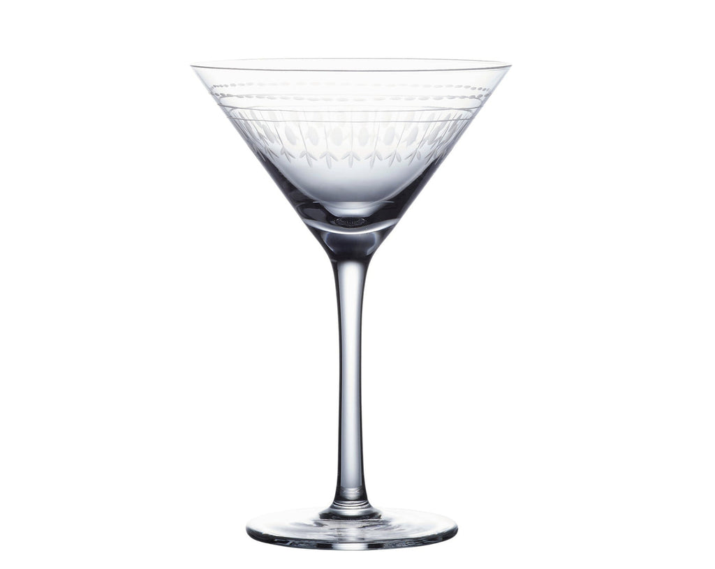 Greige Pair Of Martini Glasses - Two Style Options