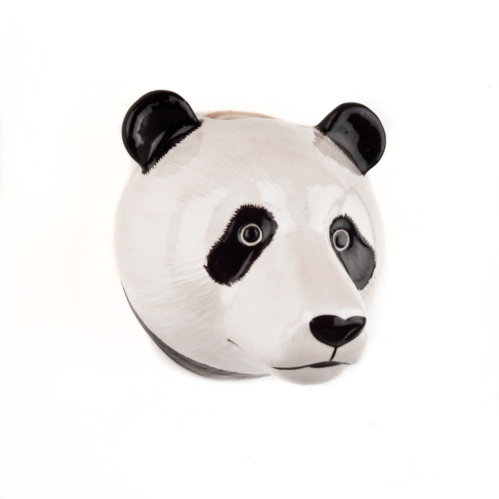 Greige Panda Wall Vase - Small - By Quail Ceramics
