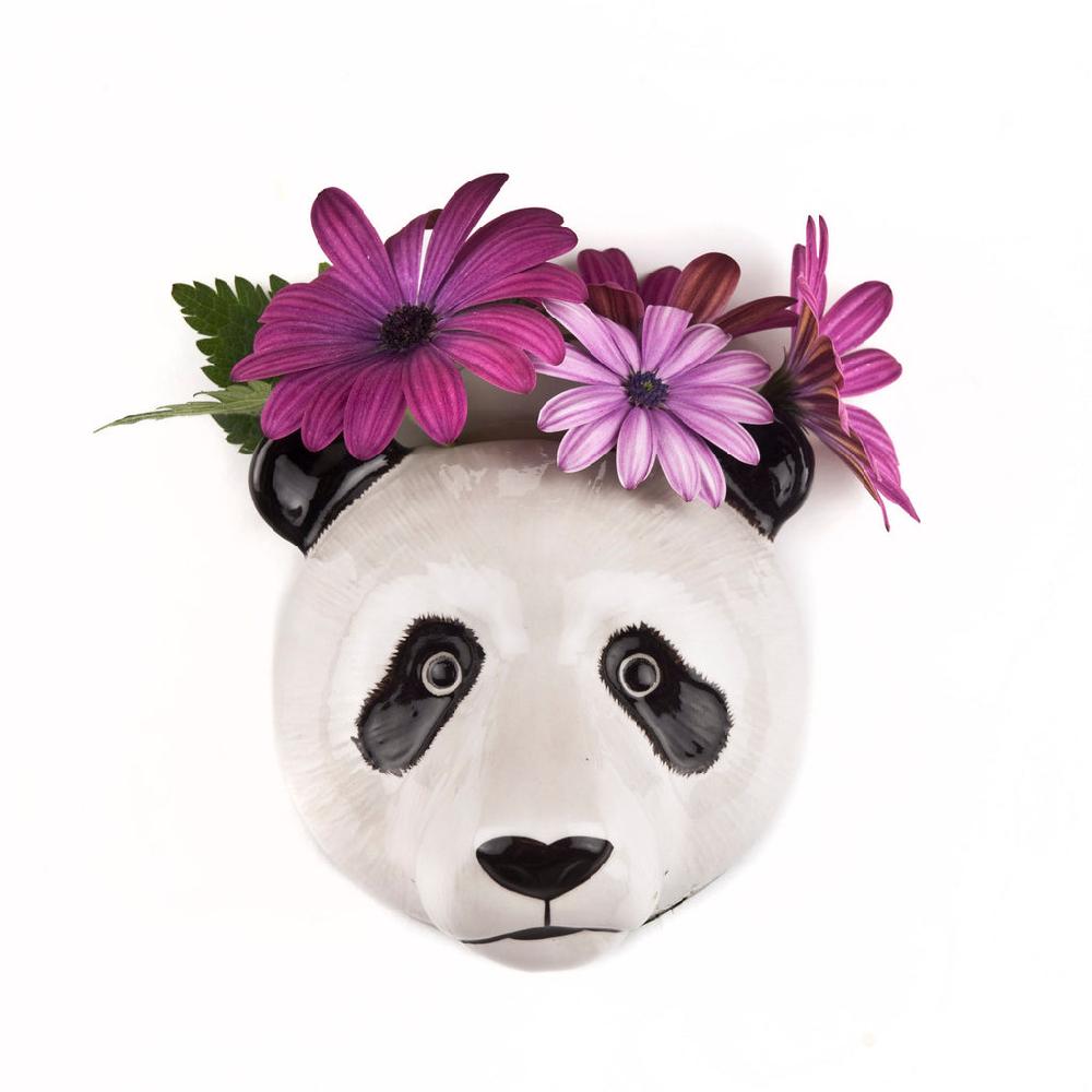 greige Panda Wall Vase - Small - by Quail Ceramics
