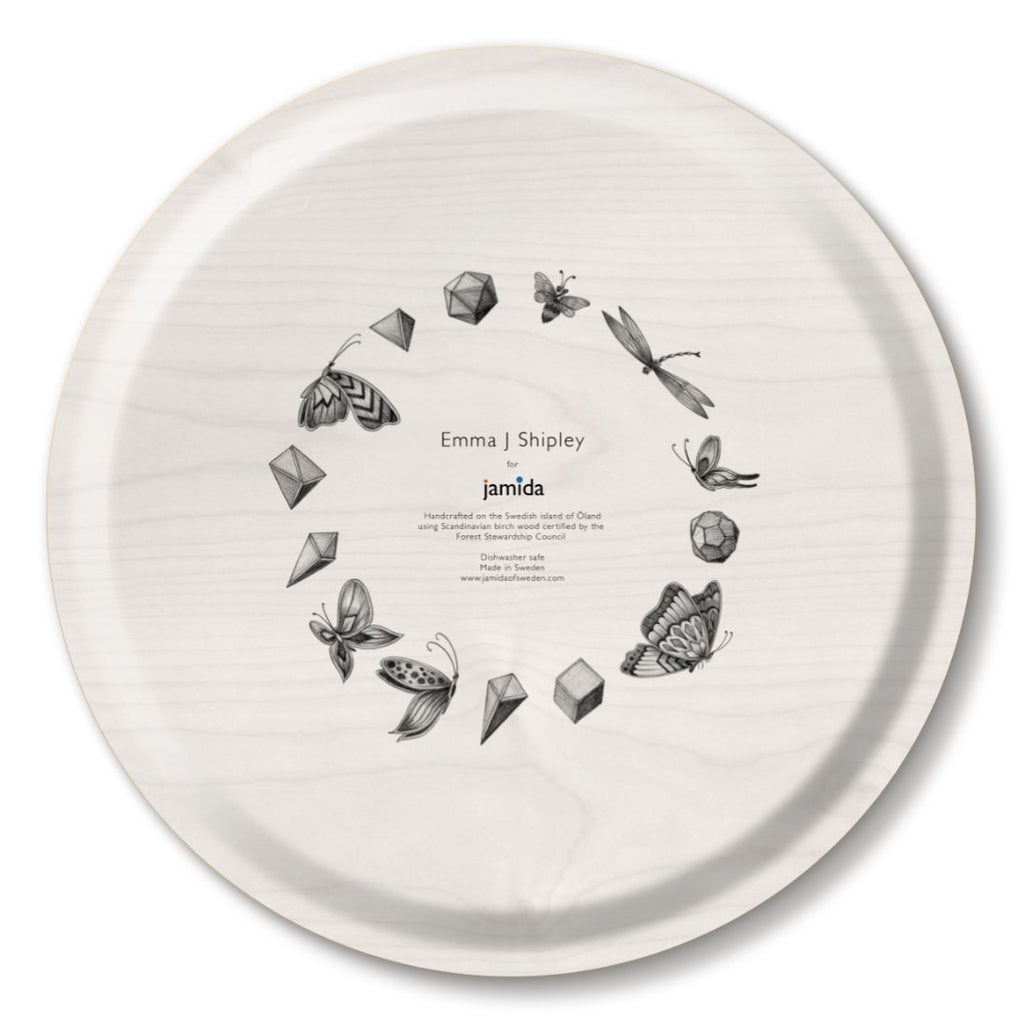 Greige Pegasus Tray - Gold - Diameter 39cm