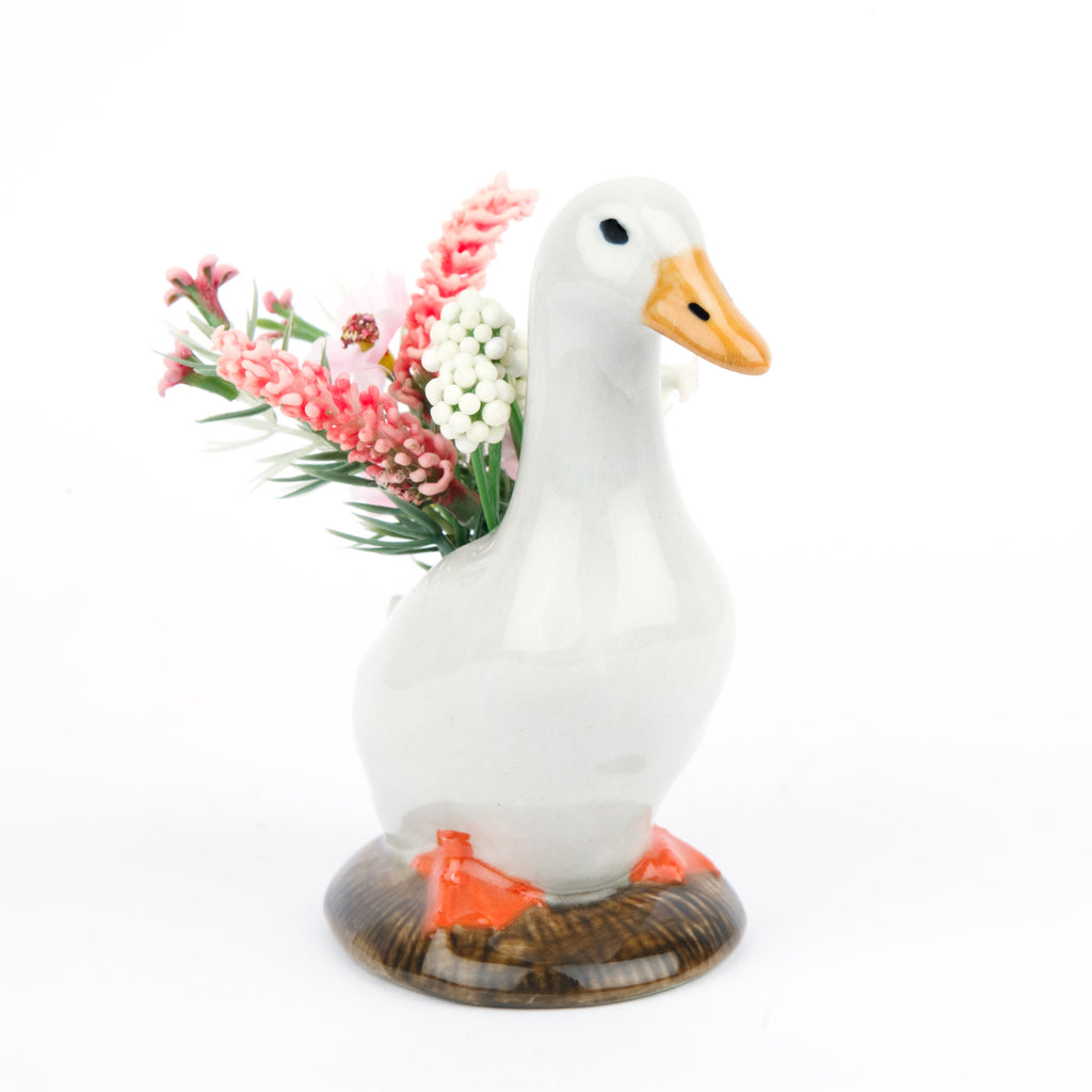 Greige Pekin Duck Bud Vase By Quail Ceramics