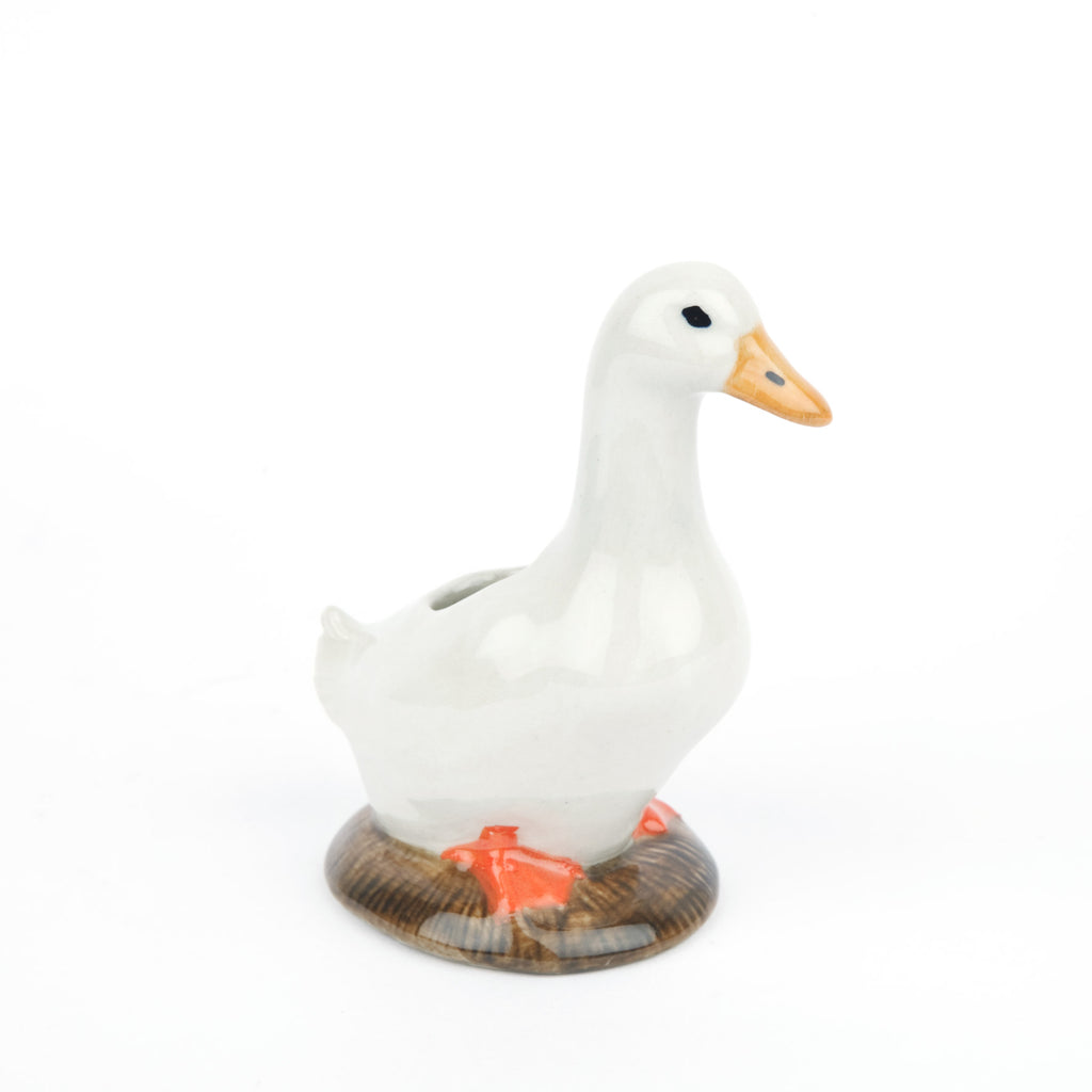 Greige Pekin Duck Bud Vase By Quail Ceramics