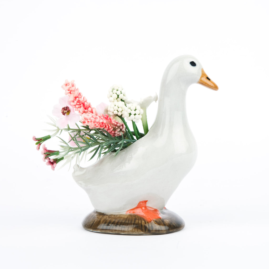greige Pekin Duck Bud Vase by Quail Ceramics