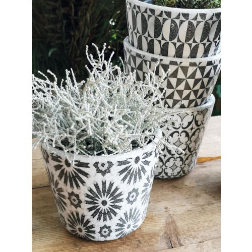 Greige Plant Pot Arta Charcoal - Large