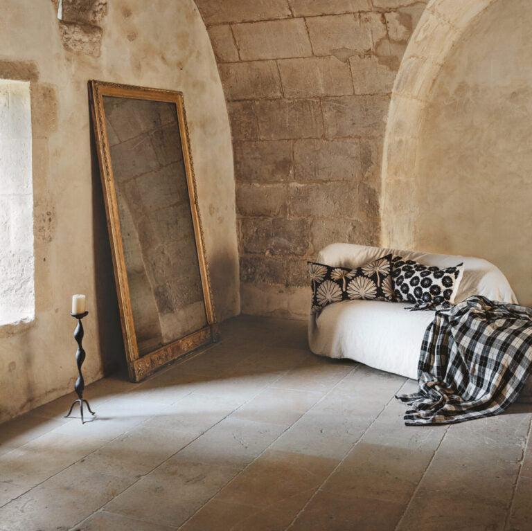 Greige Pom Metal Pillar Candle Holder - 61cm