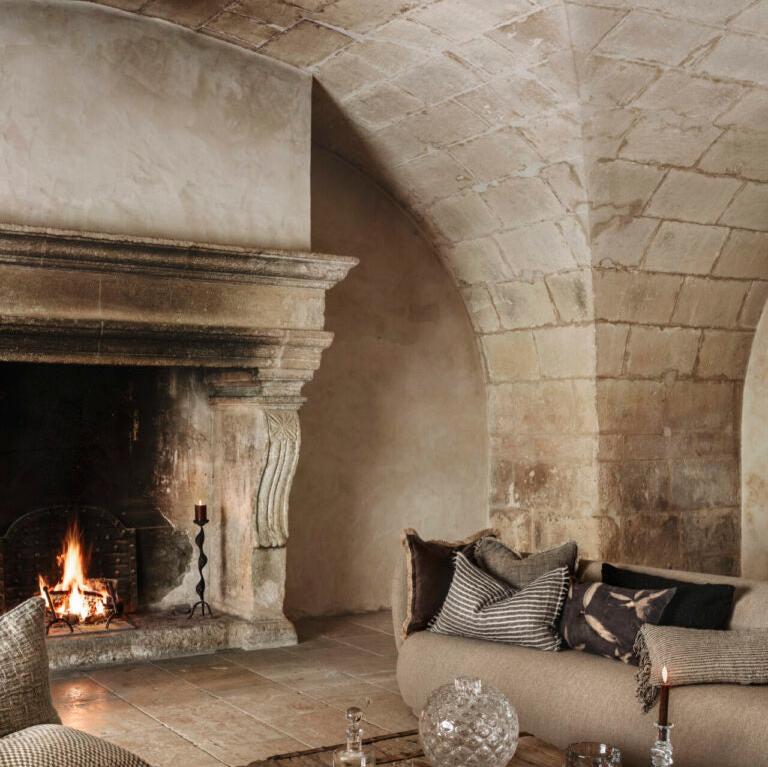 Greige Pom Metal Pillar Candle Holder - 61cm