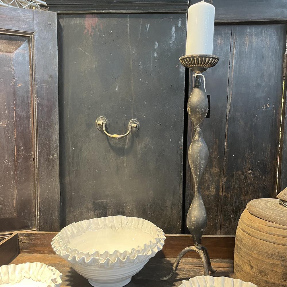 greige Pom Metal Pillar Candle Holder - 61cm