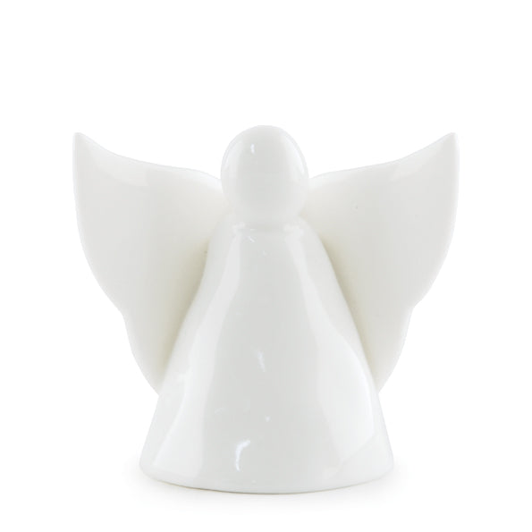 Greige Porcelain Angel Candle Holder