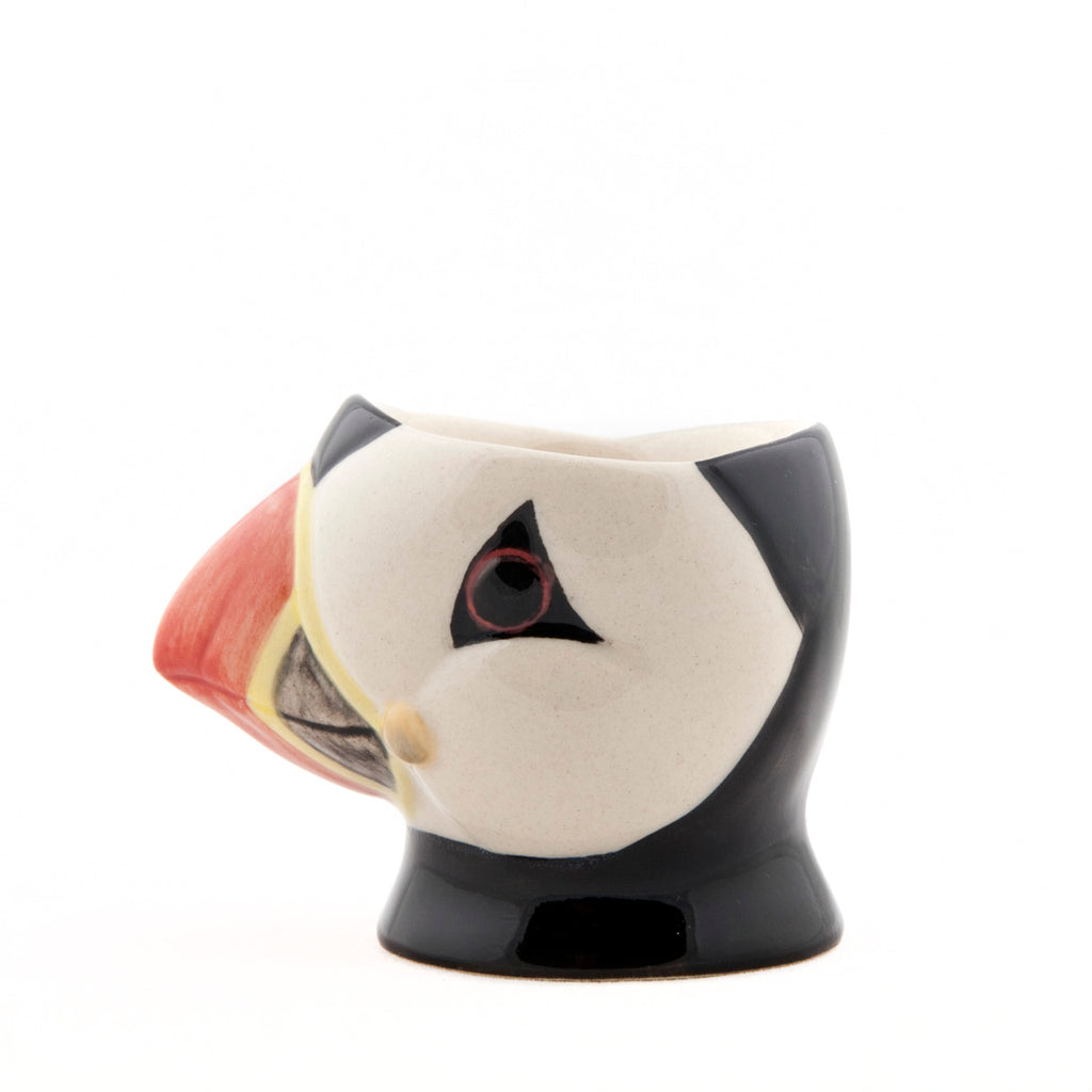 Greige Puffin Face Egg Cup By Quail Ceramics