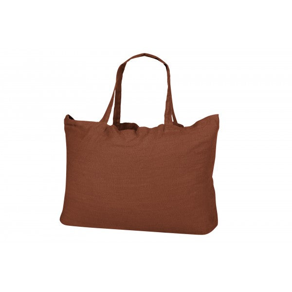 Greige Pure Linen Tote Or Shopper Bag