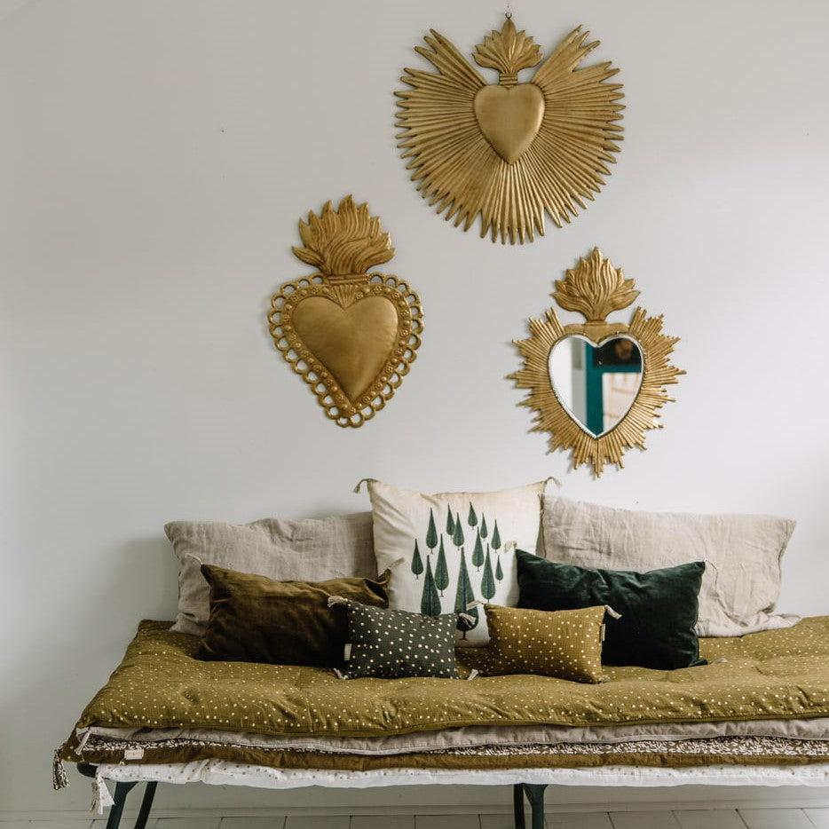 Greige Radieux Heart Mirror - Boncoeurs