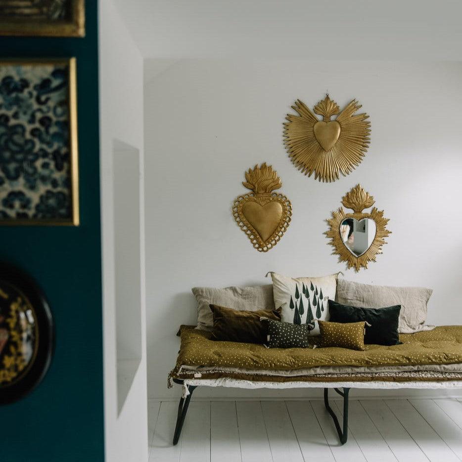 Greige Radieux Heart Mirror - Boncoeurs