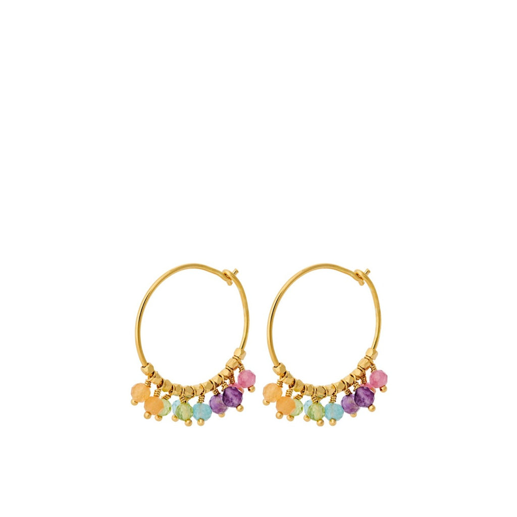 Greige Rainbow Hoops - Gold - Pernille Corydon