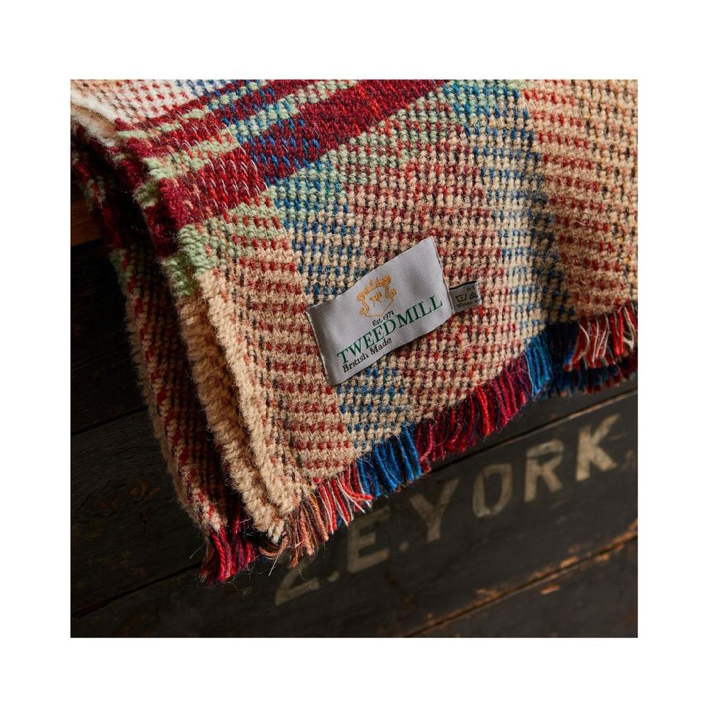 Greige Random Recycled Wool Throw - 120x150cm