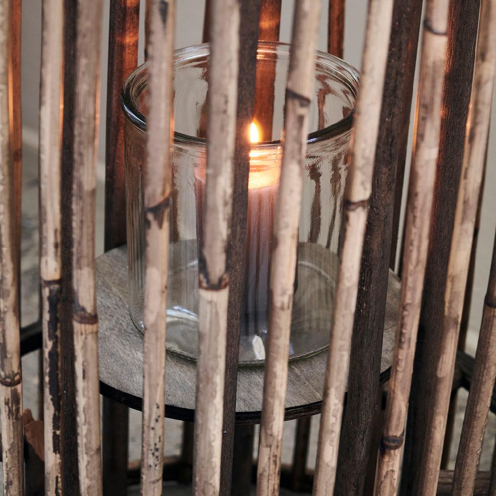 Greige Rattan Lantern - Ova - Extra Large