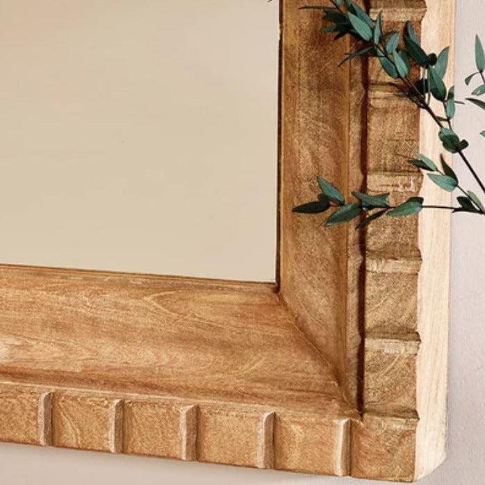 Greige Reclaimed Wood Mirror