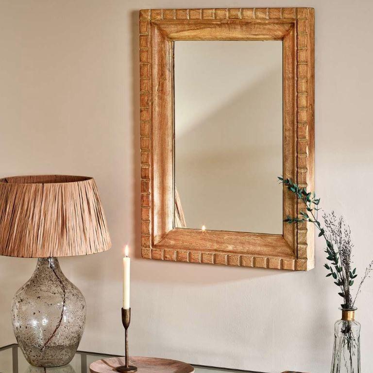 greige Reclaimed Wood Mirror