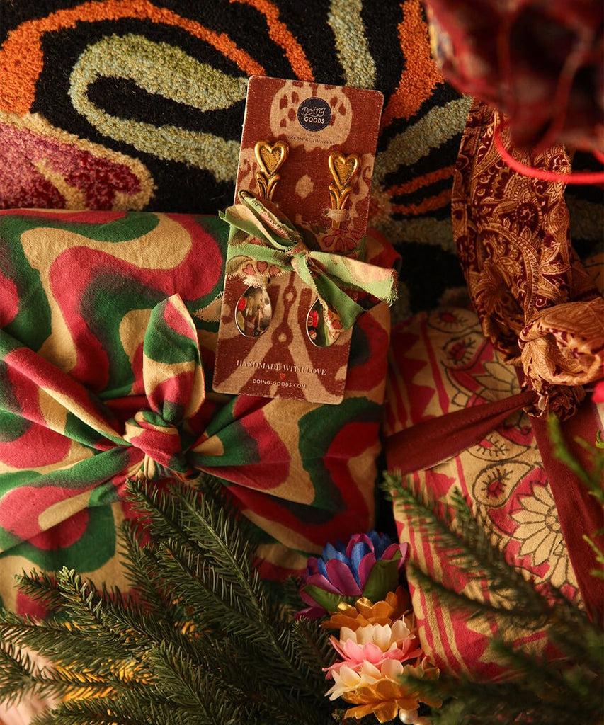 Greige Recycled Brass Heart Spoon Set