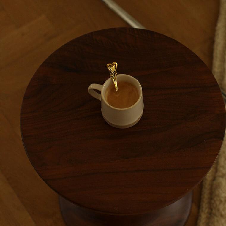 Greige Recycled Brass Heart Spoon Set