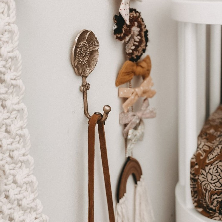Greige Recycled Brass Poppy Hook