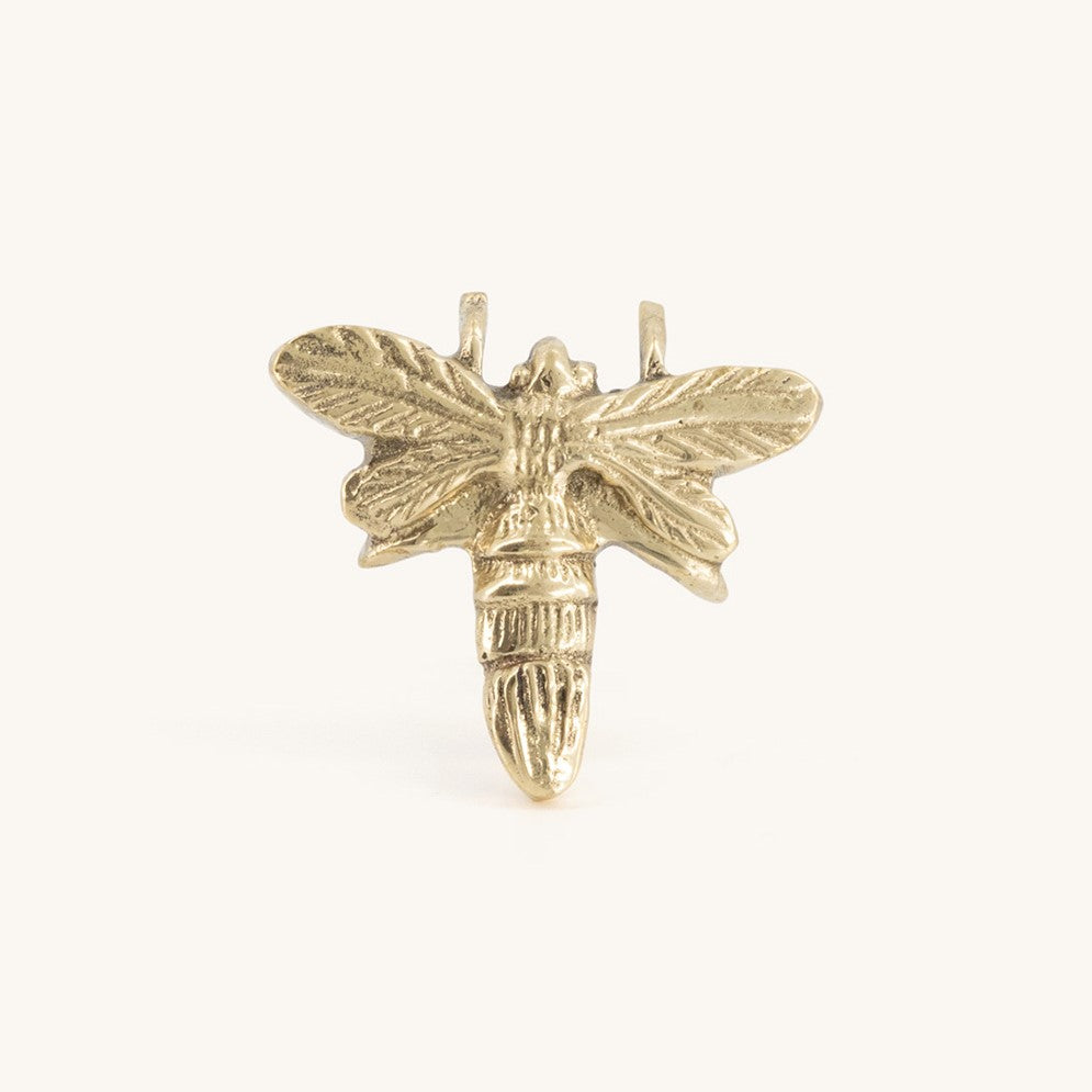 Greige Recycled Brass Queen Bee Knob